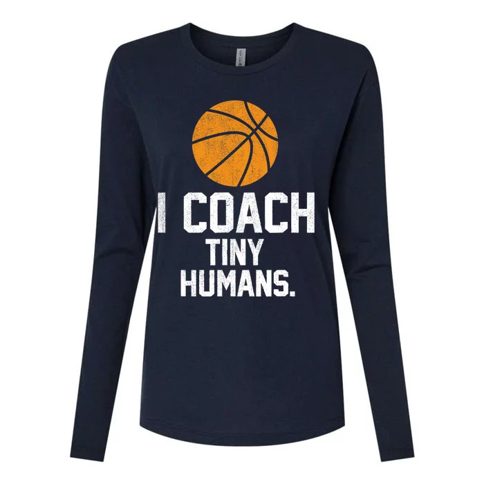 Basketball Coach Tiny Humans Sports Gift Womens Cotton Relaxed Long Sleeve T-Shirt