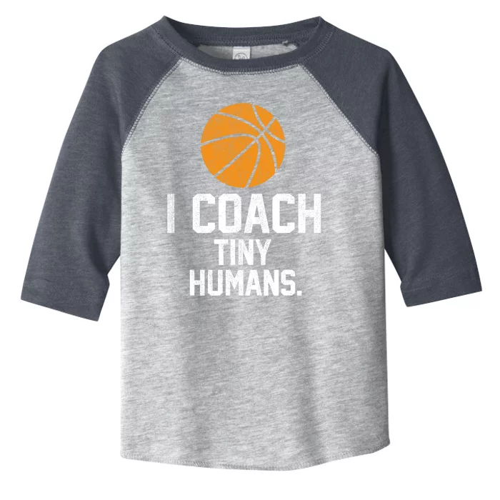 Basketball Coach Tiny Humans Sports Gift Toddler Fine Jersey T-Shirt