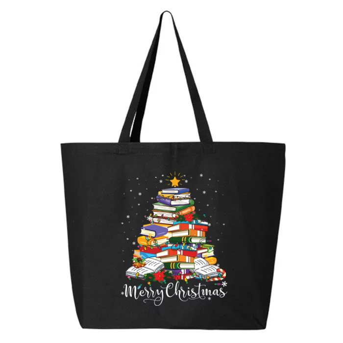 Books Christmas Tree Funny Love Reading Book Lover Librarian 25L Jumbo Tote