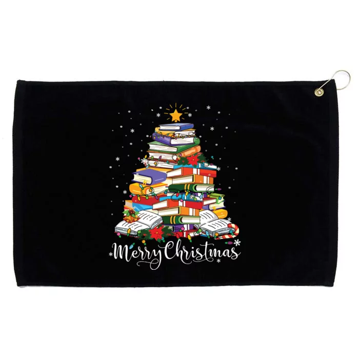 Books Christmas Tree Funny Love Reading Book Lover Librarian Grommeted Golf Towel