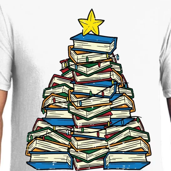 Books Christmas Tree Reading Xmas Teacher Librarian Pajama Set