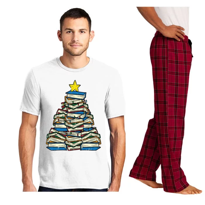 Books Christmas Tree Reading Xmas Teacher Librarian Pajama Set