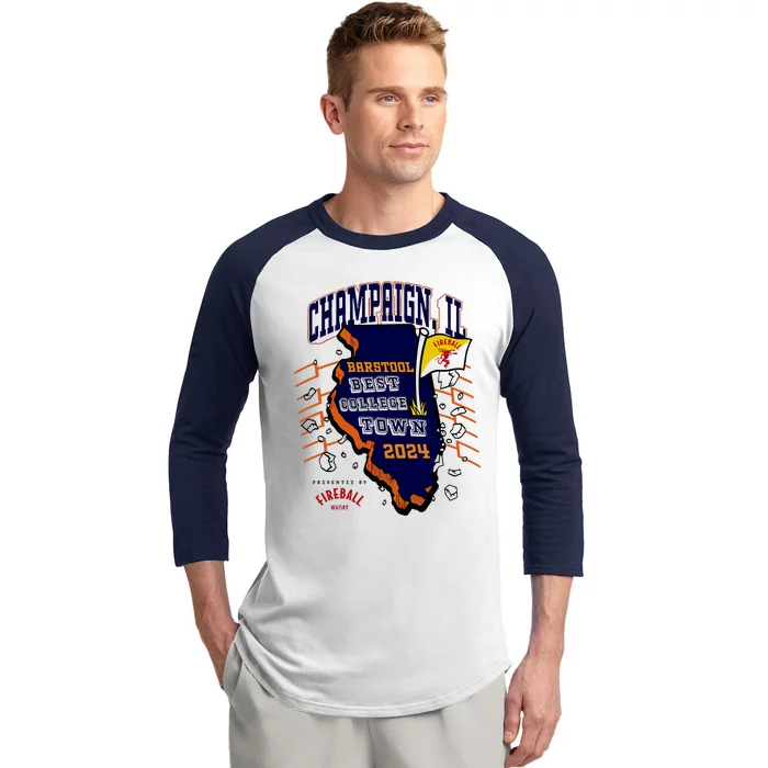 Best College Town Champaign Baseball Sleeve Shirt