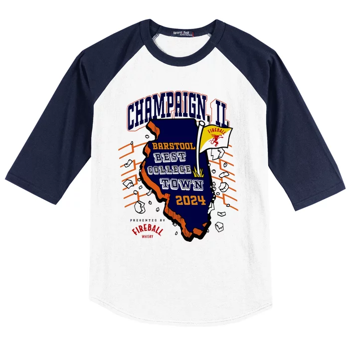 Best College Town Champaign Baseball Sleeve Shirt