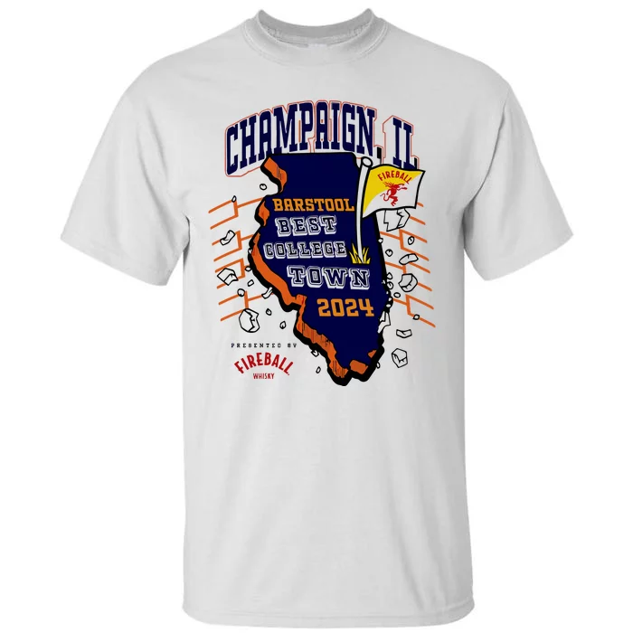 Best College Town Champaign Tall T-Shirt