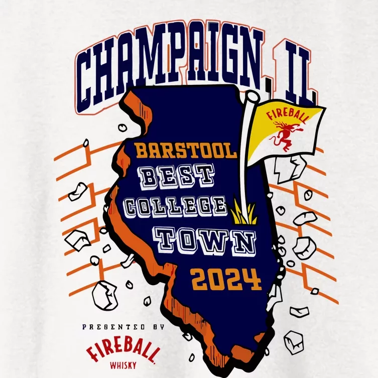 Best College Town Champaign Women's Crop Top Tee