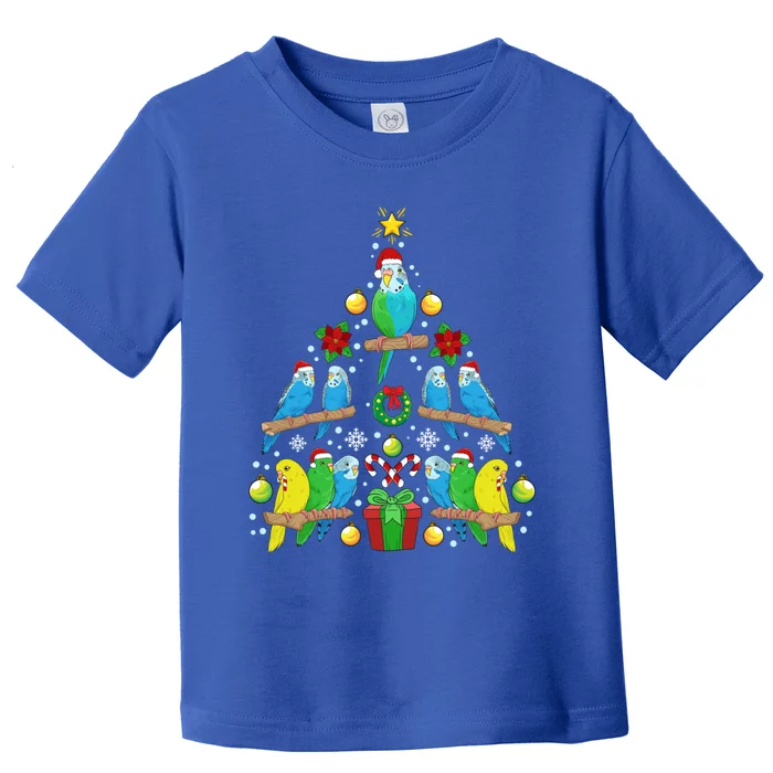 Budgie Christmas Tree Bird Christmas Present Gift Toddler T-Shirt