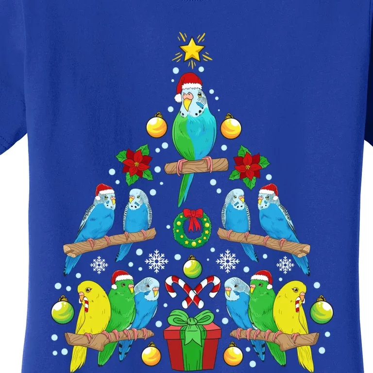 Budgie Christmas Tree Bird Christmas Present Gift Women's T-Shirt