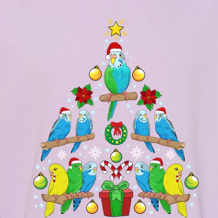 Budgie Christmas Tree Bird Christmas Present Gift Garment-Dyed Sweatshirt