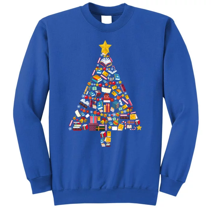 Books Christmas Tree Reading Club Librarian Library Xmas Gift Sweatshirt