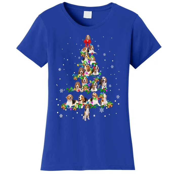 Beagle Christmas Tree X Mas Decorations Gift Women's T-Shirt