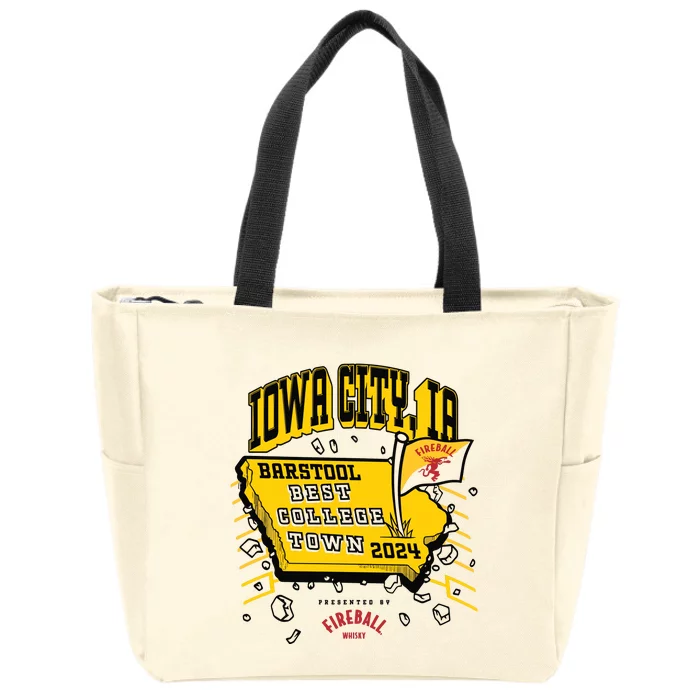 Best College Town Iowa City Zip Tote Bag