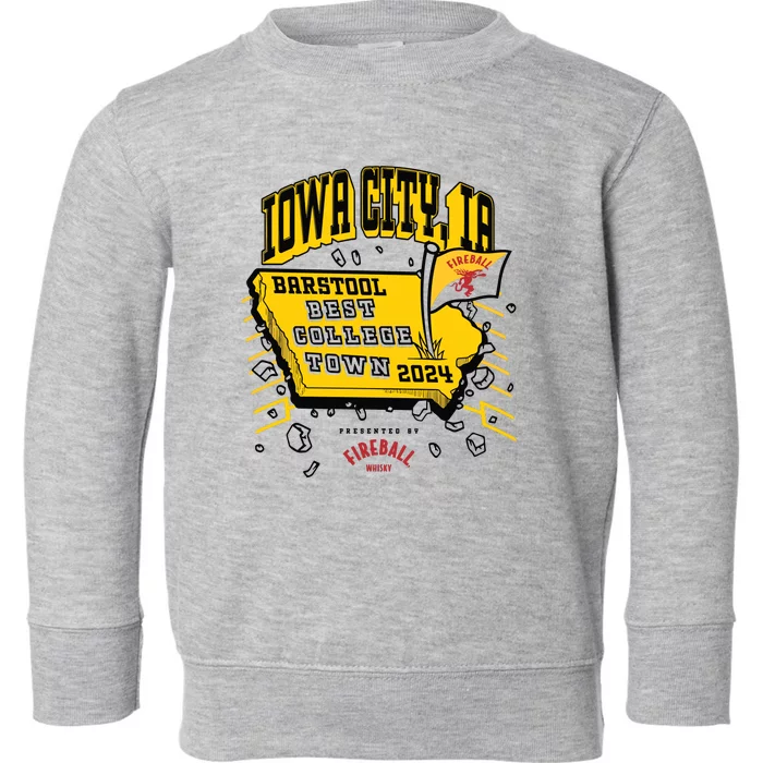 Best College Town Iowa City Toddler Sweatshirt