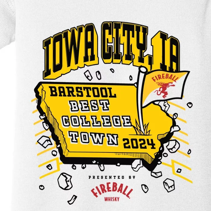 Best College Town Iowa City Baby Bodysuit