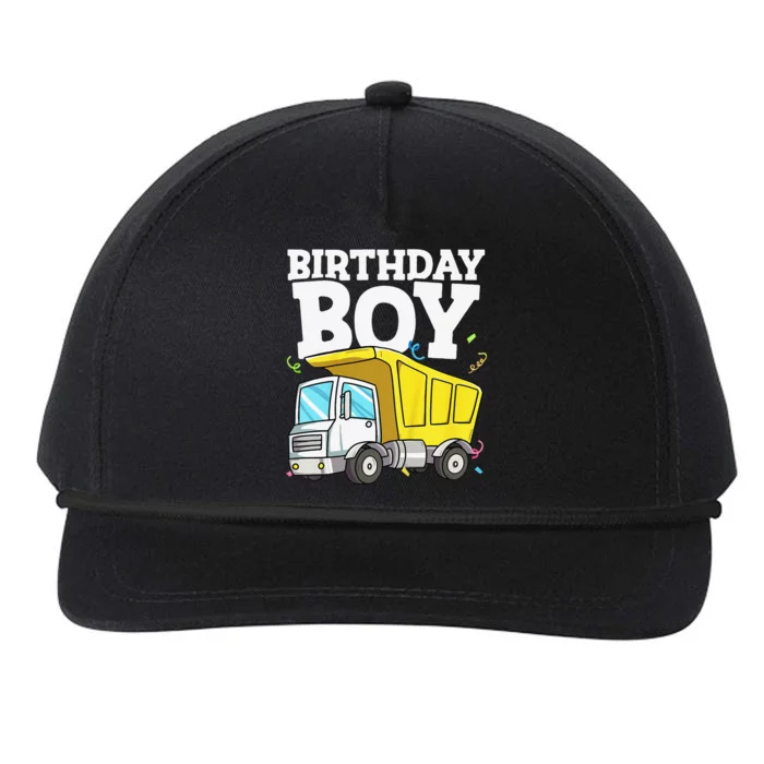 Birthday Construction Truck Theme Party Snapback Five-Panel Rope Hat