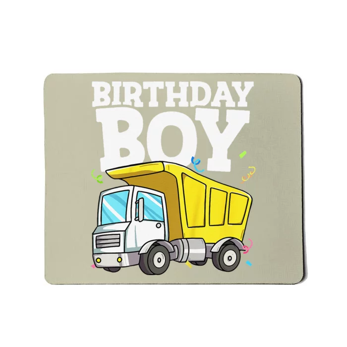 Birthday Construction Truck Theme Party Mousepad