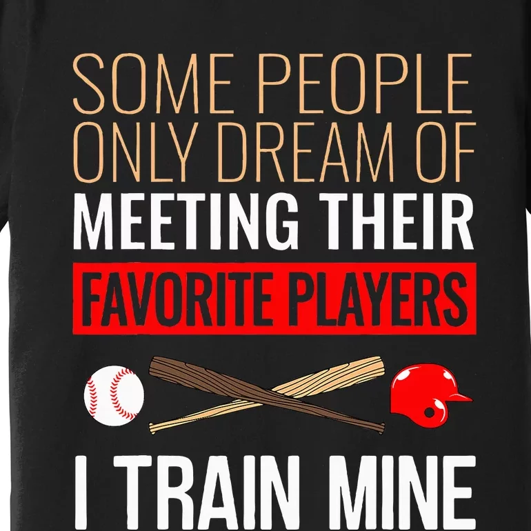 Baseball Coach Trainer Bat And Ball Sports Lover Quote Premium T-Shirt