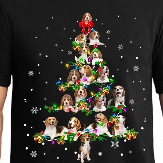 Beagle Christmas Tree Xmas Gift Pajama Set