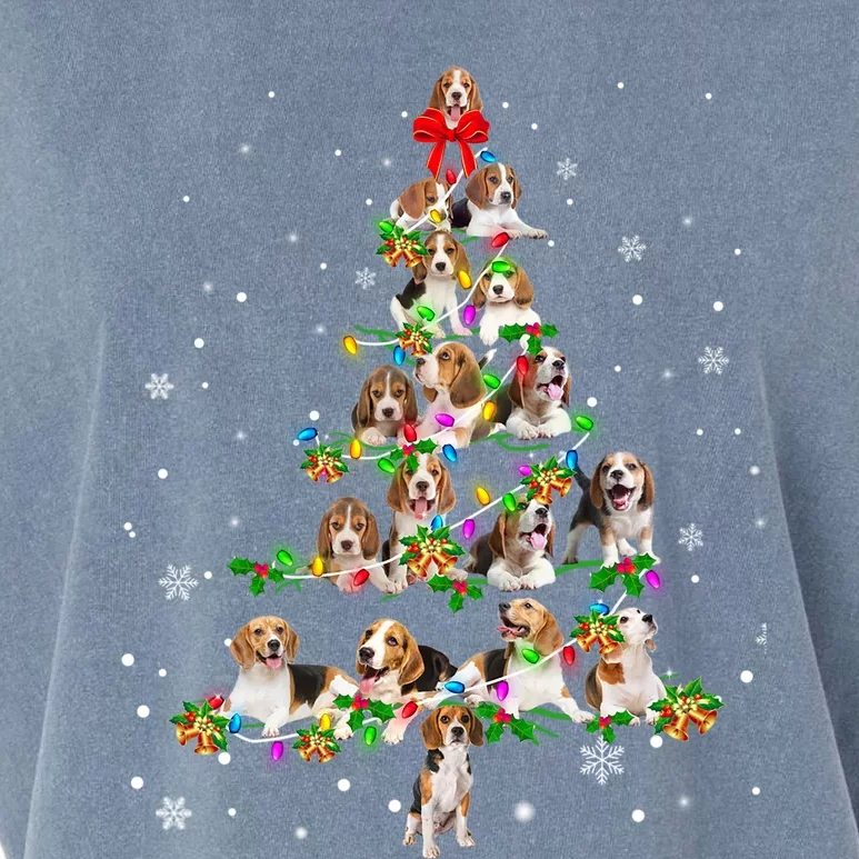 Beagle Christmas Tree Xmas Gift Garment-Dyed Women's Muscle Tee