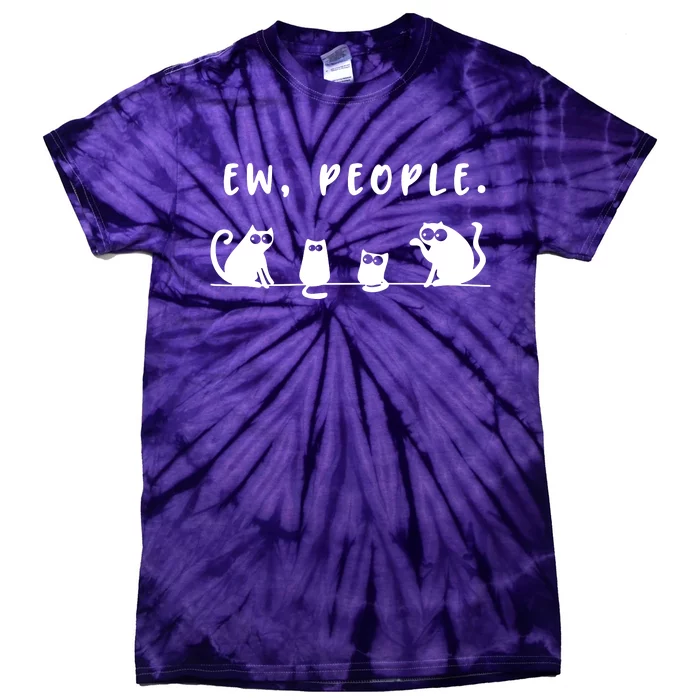 Black Cat Team Ew People Tie-Dye T-Shirt