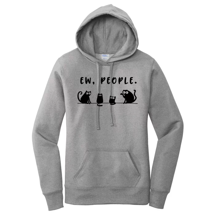 Black Cat Team Ew People Women's Pullover Hoodie