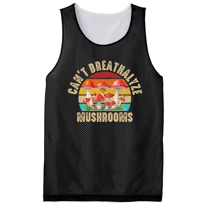 Breathalyzer Chemical Test Funny CanT Breathalyze Mushrooms Mesh Reversible Basketball Jersey Tank