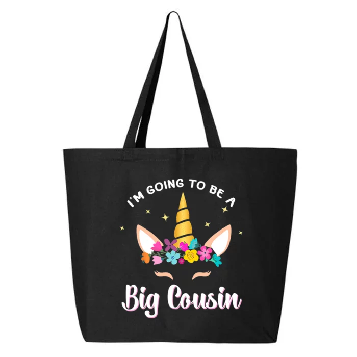 Big Cousin Unicorn Face Gift Cute Unicorn Face Birth Of Baby 25L Jumbo Tote