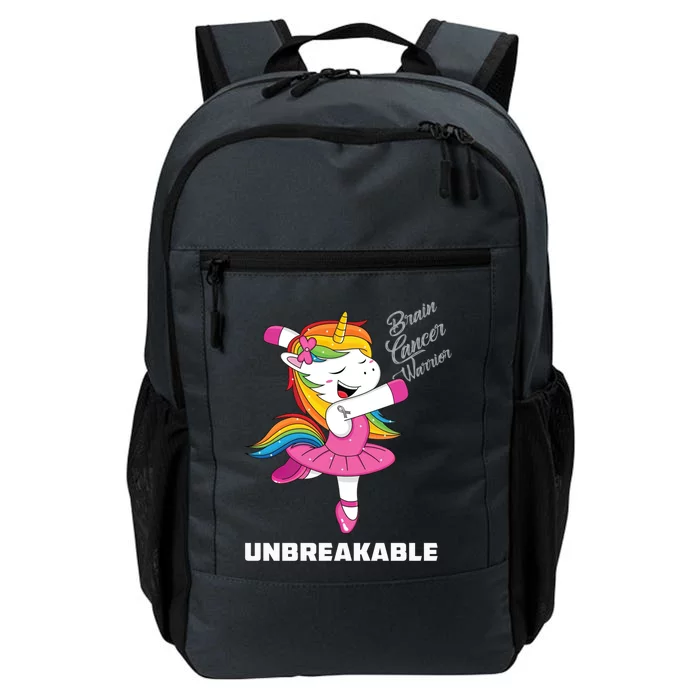 Brain Cancer Unicorn Unbreakable Brain Cancer Warrior Awaren Gift Daily Commute Backpack