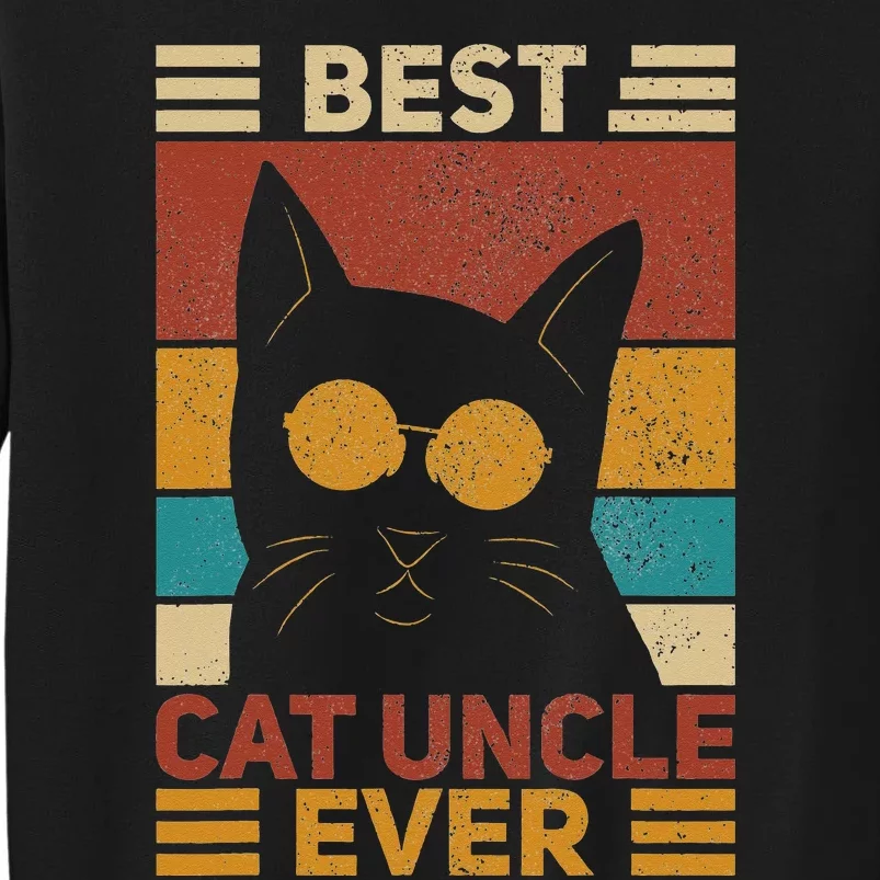 Best Cat Uncle Ever  Cat Lover Black Cat Themed Funny Cat Sweatshirt