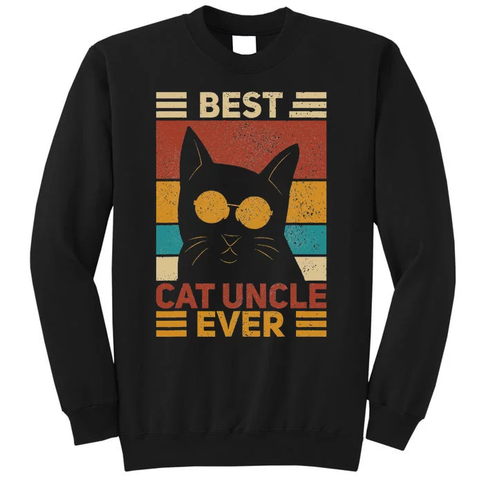 Best Cat Uncle Ever  Cat Lover Black Cat Themed Funny Cat Sweatshirt