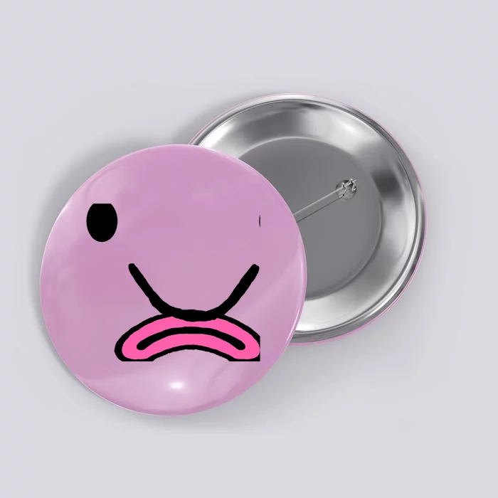 Blobfish Costume Ugly Blob Fish Face Grumpy Grouch Button