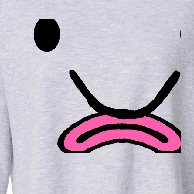 Blobfish Costume Ugly Blob Fish Face Grumpy Grouch Cropped Pullover Crew