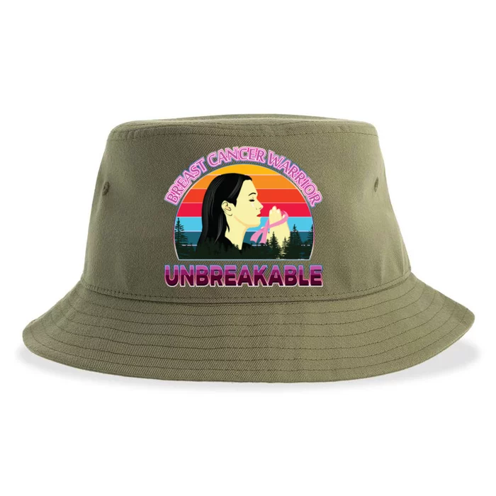 Breast Cancer Unbreakable Warrior Survivor Awareness Month Gift Sustainable Bucket Hat