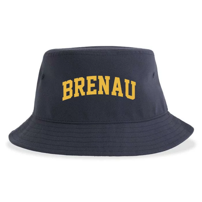 Brenau College University Retro Cute Sustainable Bucket Hat