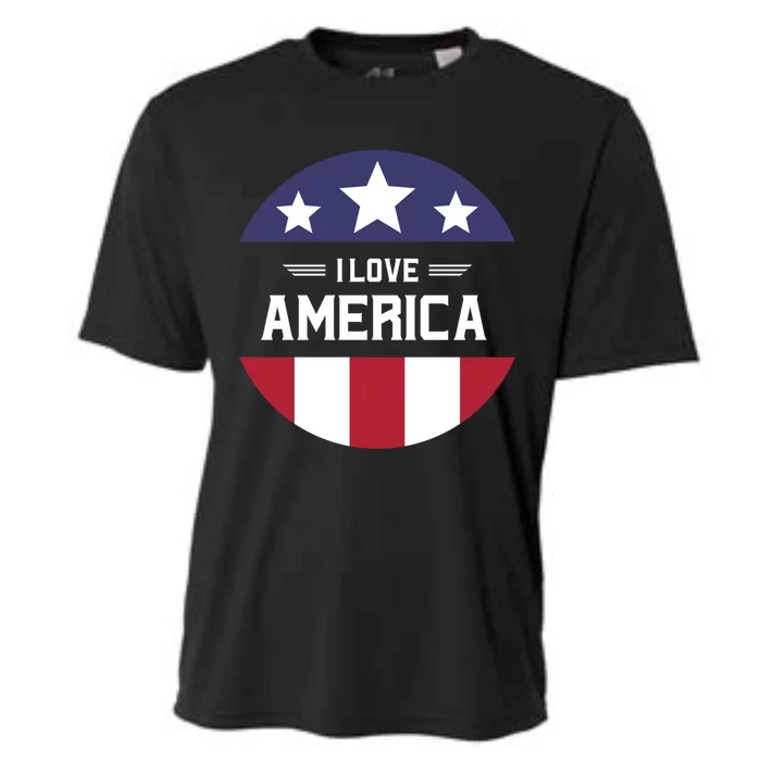 Best Country Usa American Citizen I Love America Cute Gift Cooling Performance Crew T-Shirt