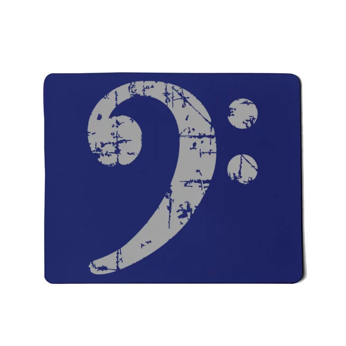 Bass Clef Vintage Gray Bass Players Mousepad