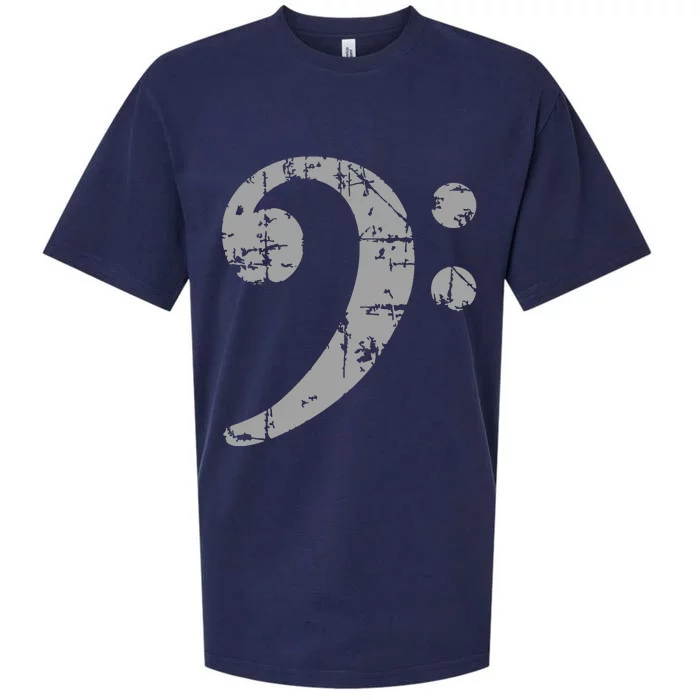 Bass Clef Vintage Gray Bass Players Sueded Cloud Jersey T-Shirt