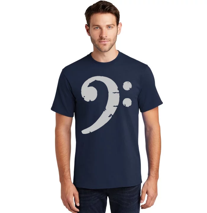 Bass Clef Vintage Gray Left Bassist Bass Player Tall T-Shirt