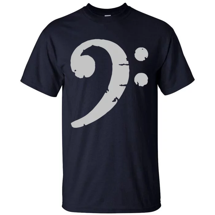 Bass Clef Vintage Gray Left Bassist Bass Player Tall T-Shirt