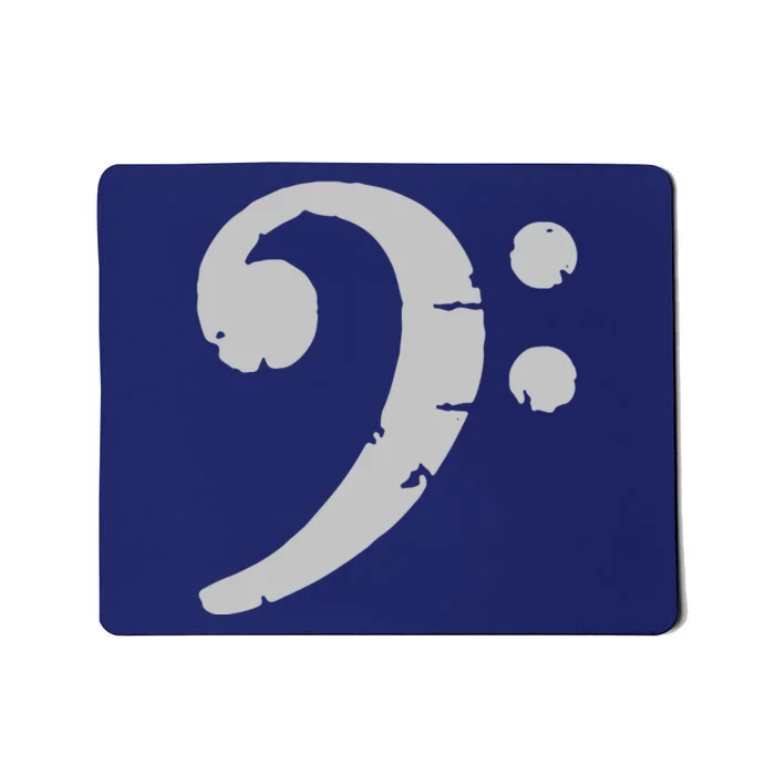 Bass Clef Vintage Gray Left Bassist Bass Player Mousepad