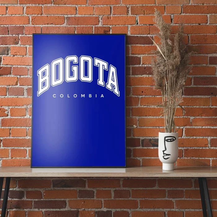 Bogota Colombia Varsity Style White Text Gift Poster