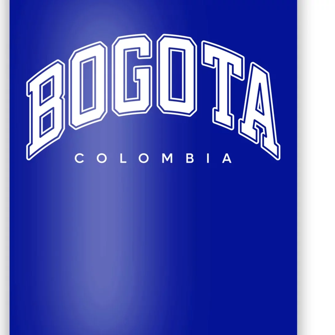 Bogota Colombia Varsity Style White Text Gift Poster