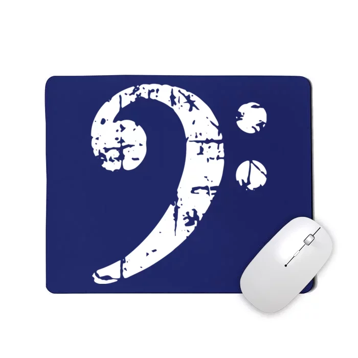 Bass Clef Vintage Bassist Bass Player Mousepad