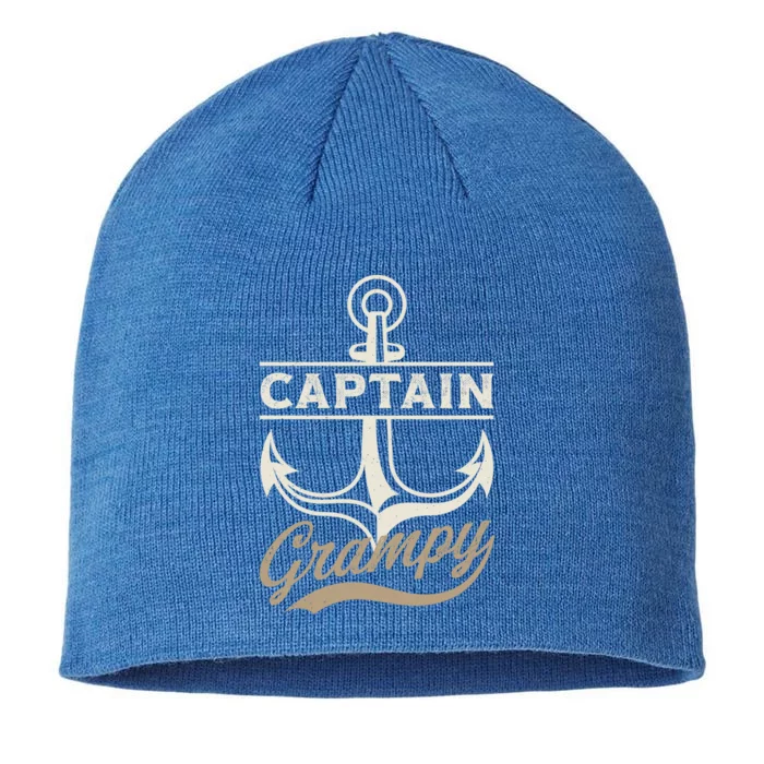 Boating Cruise Vacation Tee Vintage Captain Grampy Funny Gift 8 1/2in Sustainable Knit Beanie