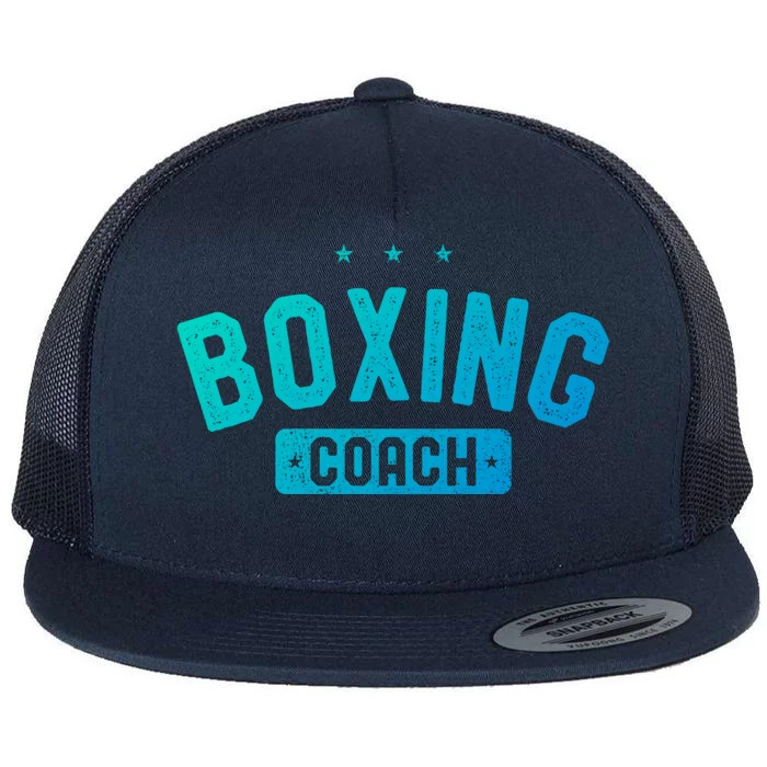 Boxing Coach Vintage Boxing Gift Flat Bill Trucker Hat