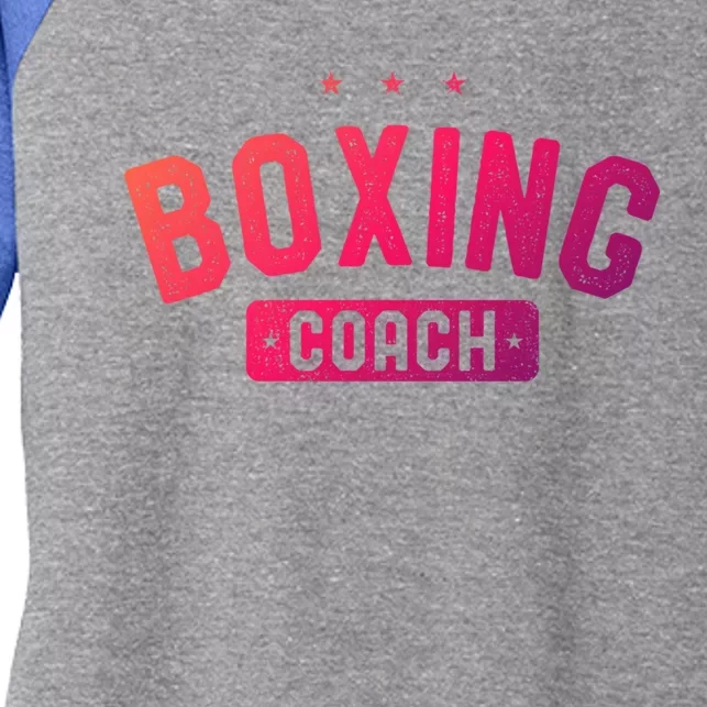 Boxing Coach Vintage Boxing Gift Women's Tri-Blend 3/4-Sleeve Raglan Shirt