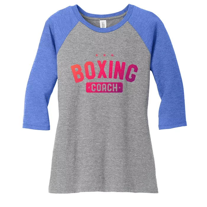 Boxing Coach Vintage Boxing Gift Women's Tri-Blend 3/4-Sleeve Raglan Shirt