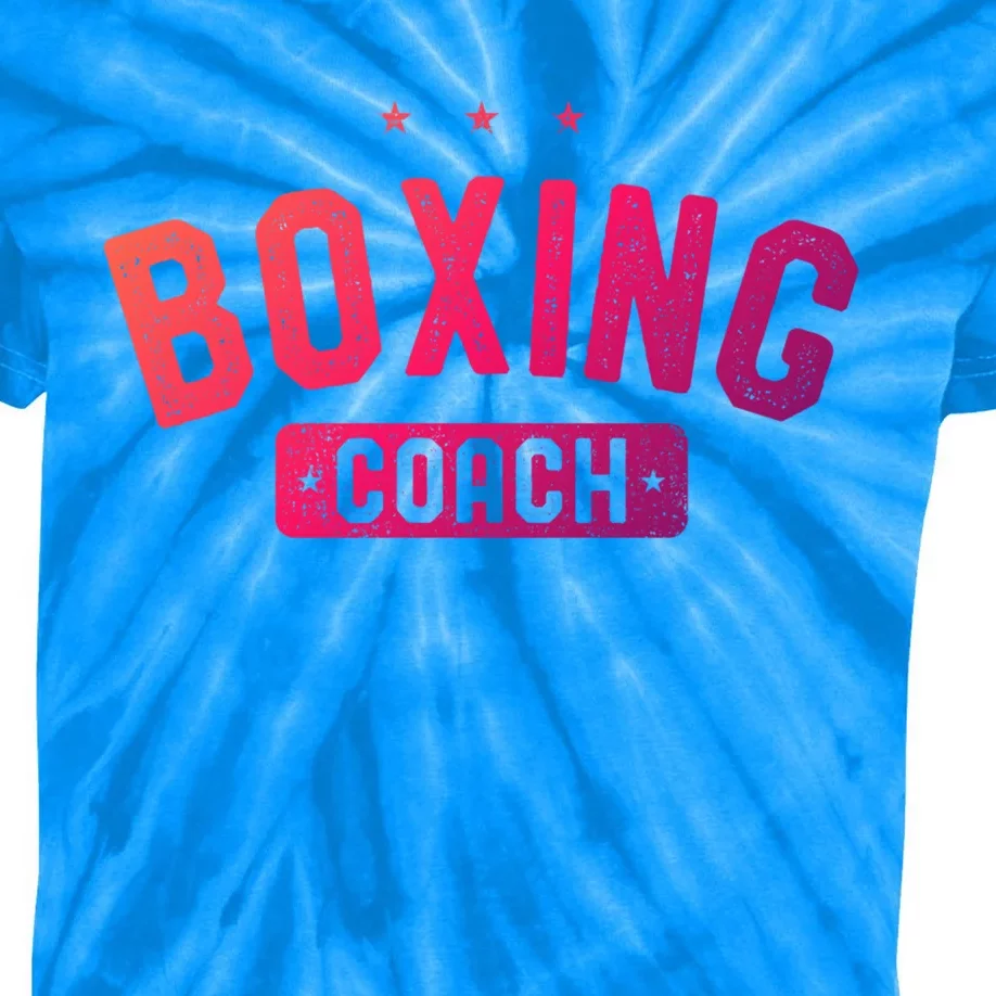 Boxing Coach Vintage Boxing Gift Kids Tie-Dye T-Shirt