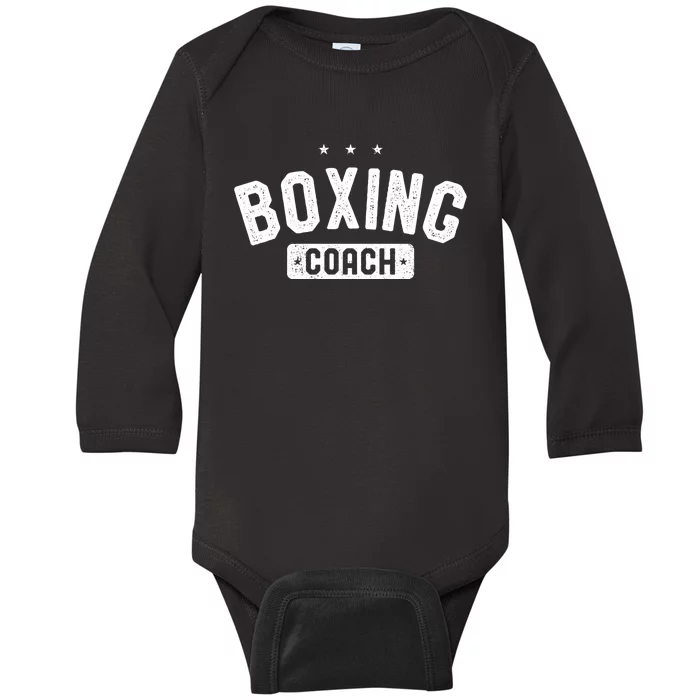 Boxing Coach Vintage Boxing Funny Gift Baby Long Sleeve Bodysuit