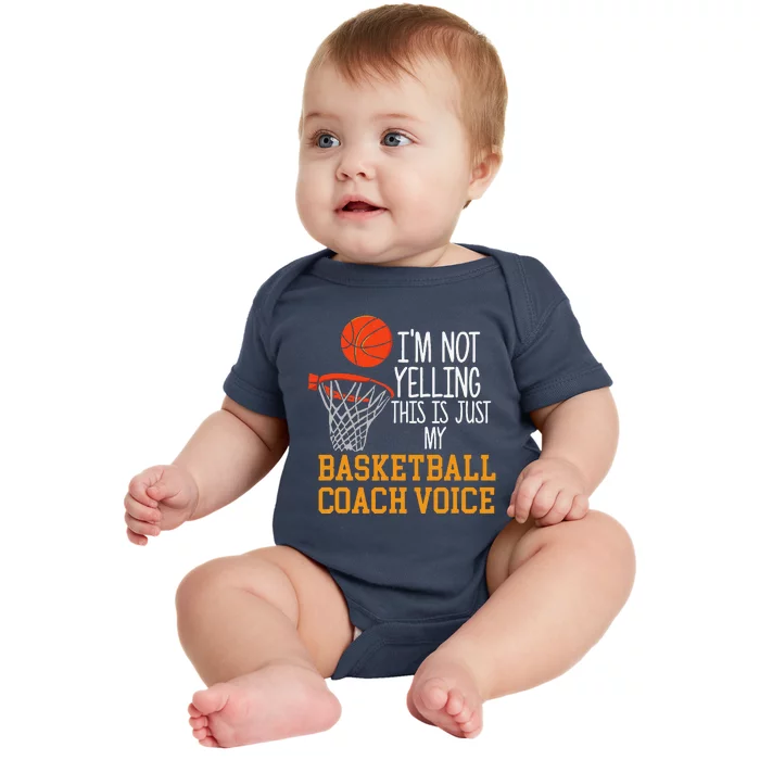 Basketball Coach Voice Funny Basketball Coach Baby Bodysuit